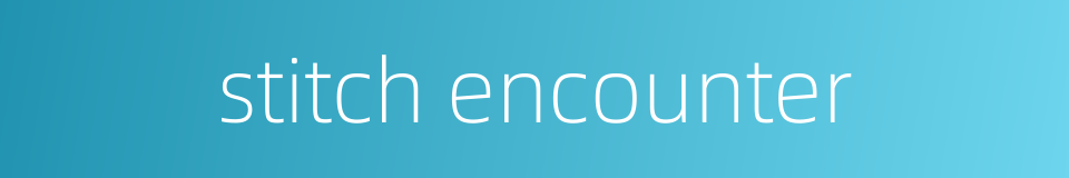 stitch encounter的同义词