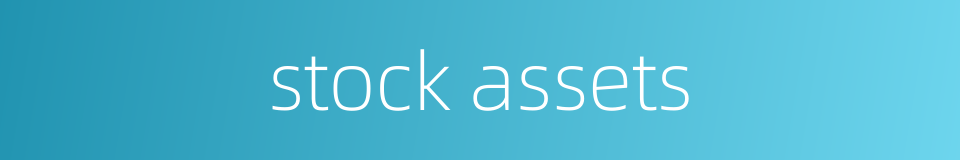 stock assets的同义词