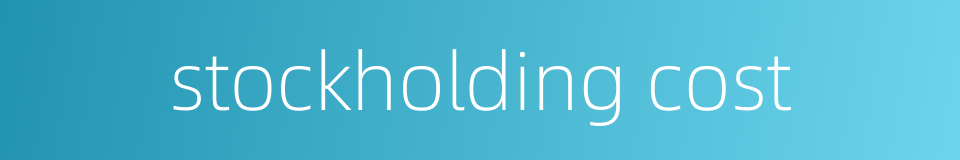 stockholding cost的同义词