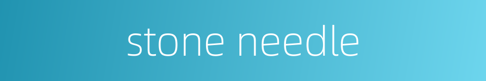 stone needle的同义词