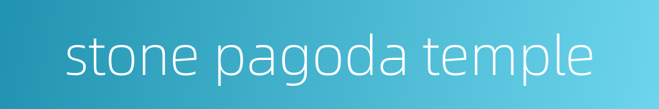 stone pagoda temple的同义词
