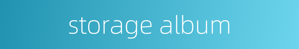 storage album的同义词