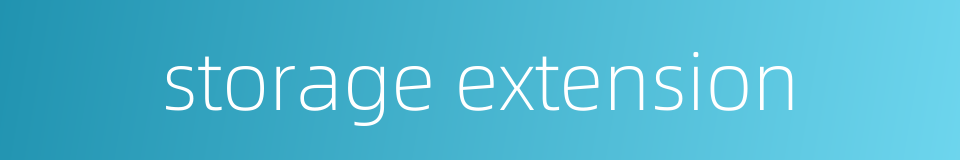 storage extension的同义词