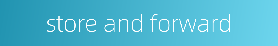 store and forward的同义词