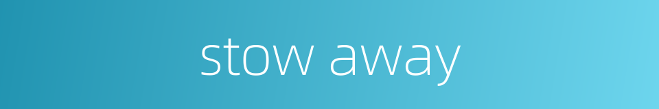 stow away的同义词