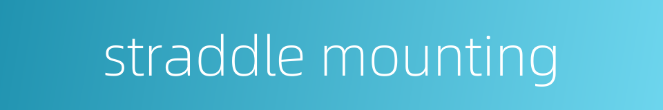 straddle mounting的同义词