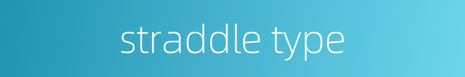 straddle type的同义词