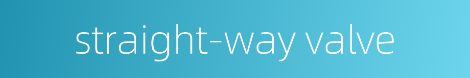 straight-way valve的同义词