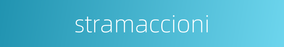 stramaccioni的同义词