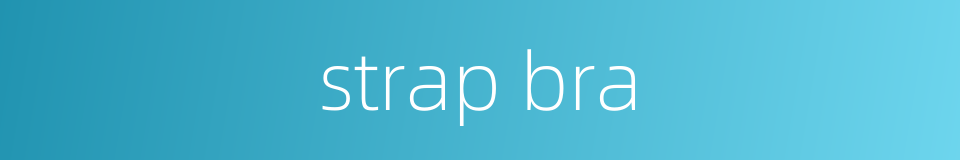 strap bra的同义词