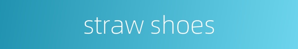 straw shoes的同义词