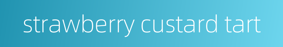 strawberry custard tart的同义词