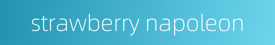 strawberry napoleon的同义词