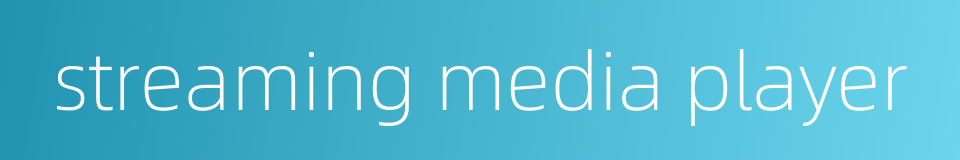 streaming media player的同义词