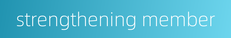 strengthening member的同义词