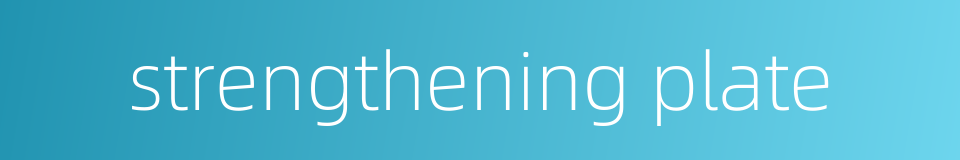 strengthening plate的同义词