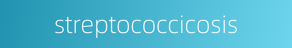 streptococcicosis的同义词