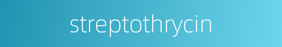 streptothrycin的同义词