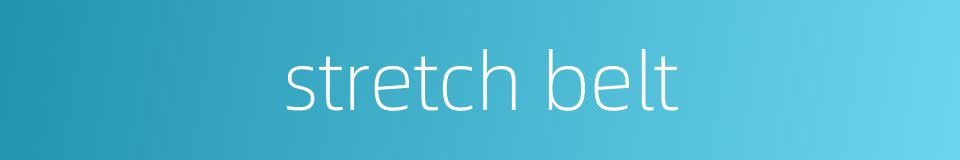 stretch belt的同义词