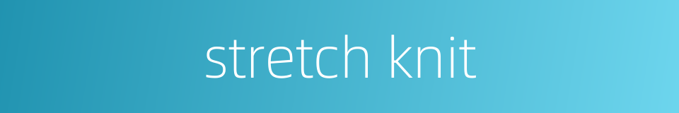 stretch knit的同义词