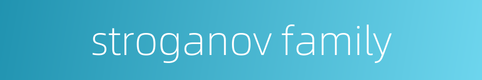 stroganov family的同义词