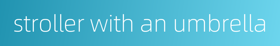 stroller with an umbrella的同义词