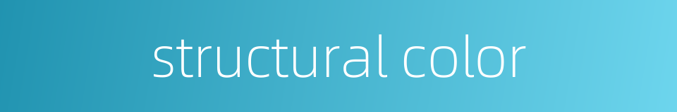 structural color的同义词