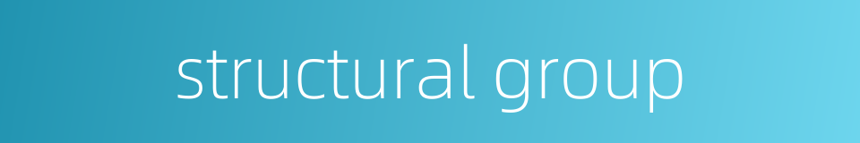 structural group的同义词
