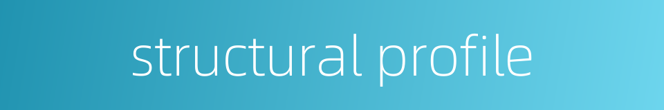 structural profile的同义词