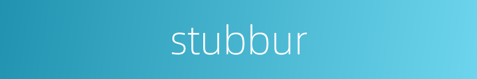 stubbur的同义词