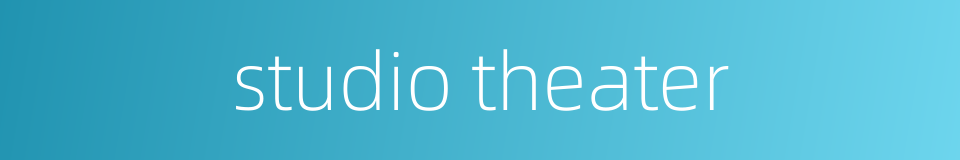 studio theater的同义词