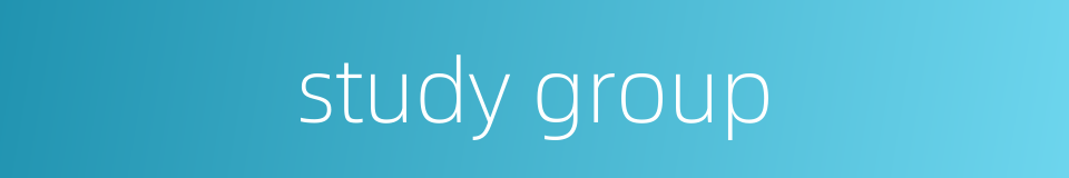 study group的同义词