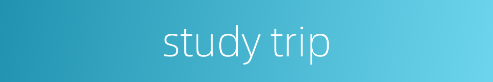 study trip的同义词