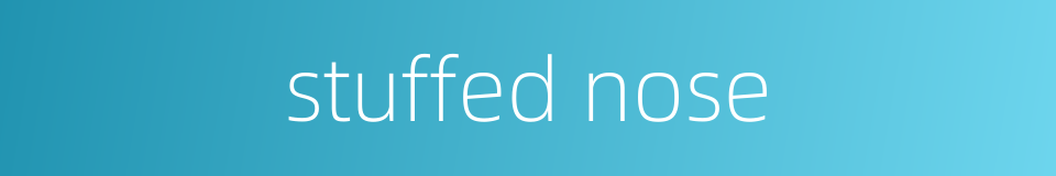 stuffed nose的同义词