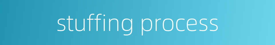 stuffing process的同义词