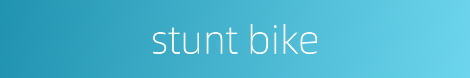 stunt bike的同义词