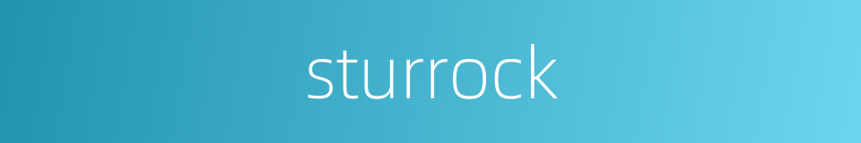 sturrock的同义词