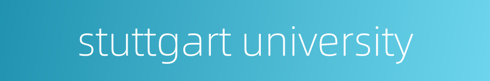 stuttgart university的同义词