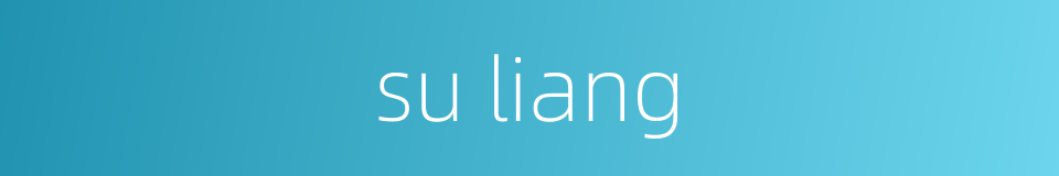 su liang的同义词