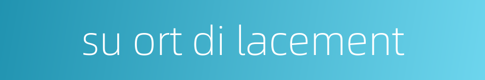 su ort di lacement的同义词