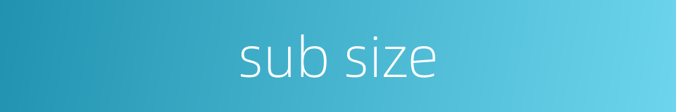 sub size的同义词