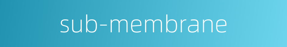 sub-membrane的同义词