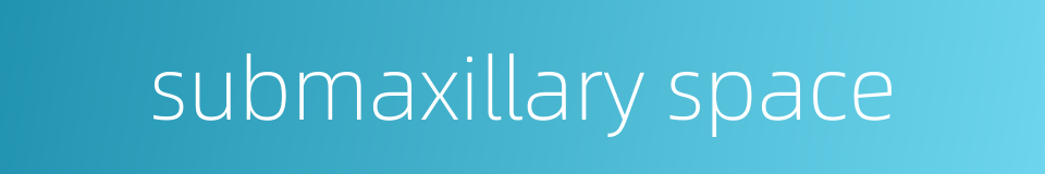 submaxillary space的同义词