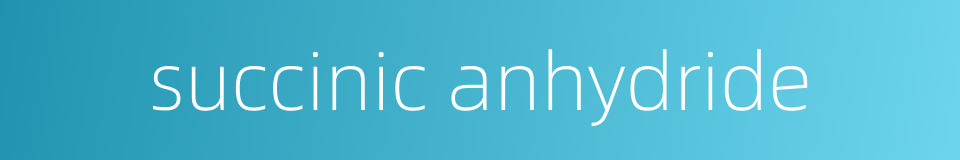 succinic anhydride的同义词