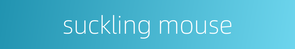 suckling mouse的同义词