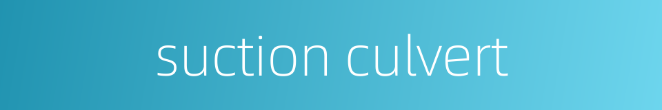 suction culvert的同义词