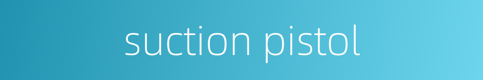 suction pistol的同义词