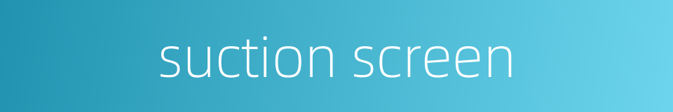 suction screen的同义词