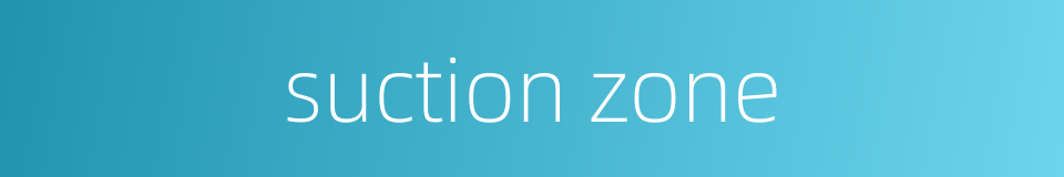 suction zone的同义词
