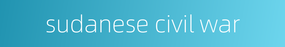 sudanese civil war的同义词